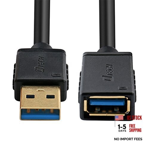 DTECH Gold Plated USB 3.0 Extension Cable 3 Feet Type A Male to Female Port
