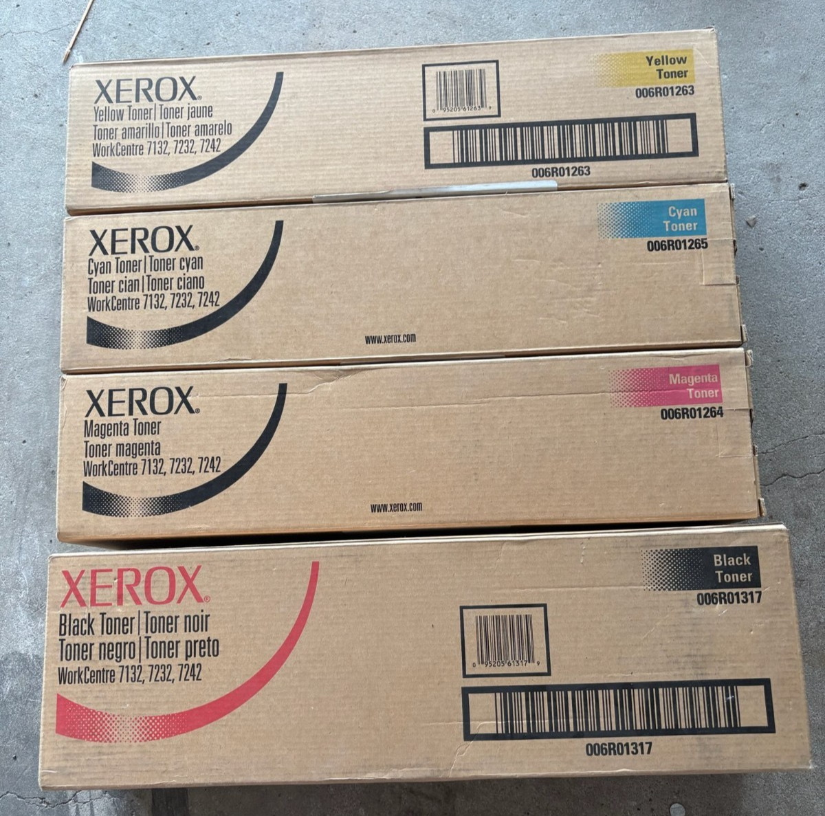 Xerox WorkCentre 7132 7232 7242 4 Toner 006R01317 006R01263 006R01264 006R01265