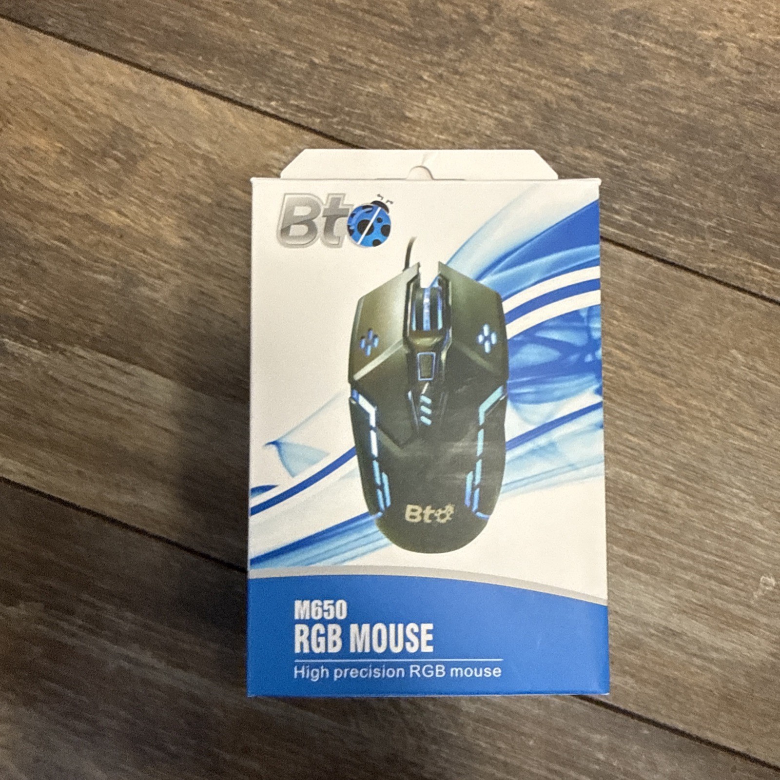 BTO M650 RGB Wired Gaming Mouse USB Optical Mouse with 7 Buttons