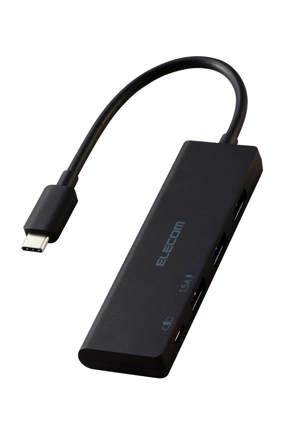 ELECOM U3HC-H040PBK USB Hub 4-in-1 USB-C Connection 3 x USB-A 1 Charging PD100W