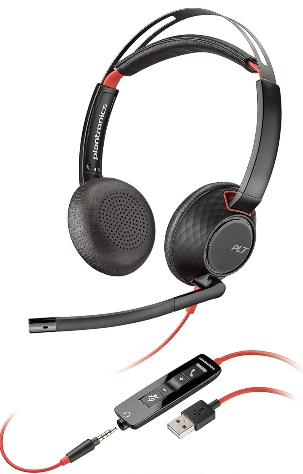 Poly Blackwire 5220 Stereo USB-A Headset 207576-201 Plantronics C5200 C5220T