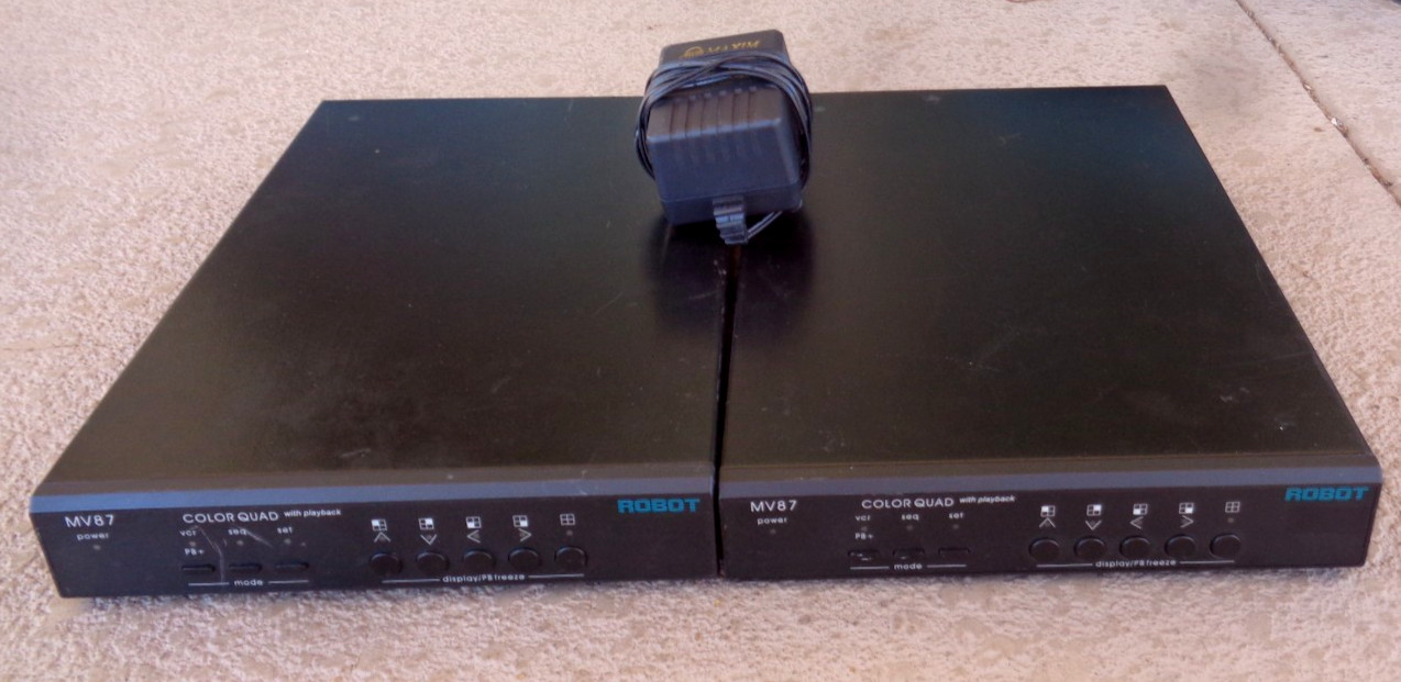 LOT OF 2 ROBOT MV87 HIGH RES COLOR QUAD + ZOOM AC ADAPTER AS IS USED