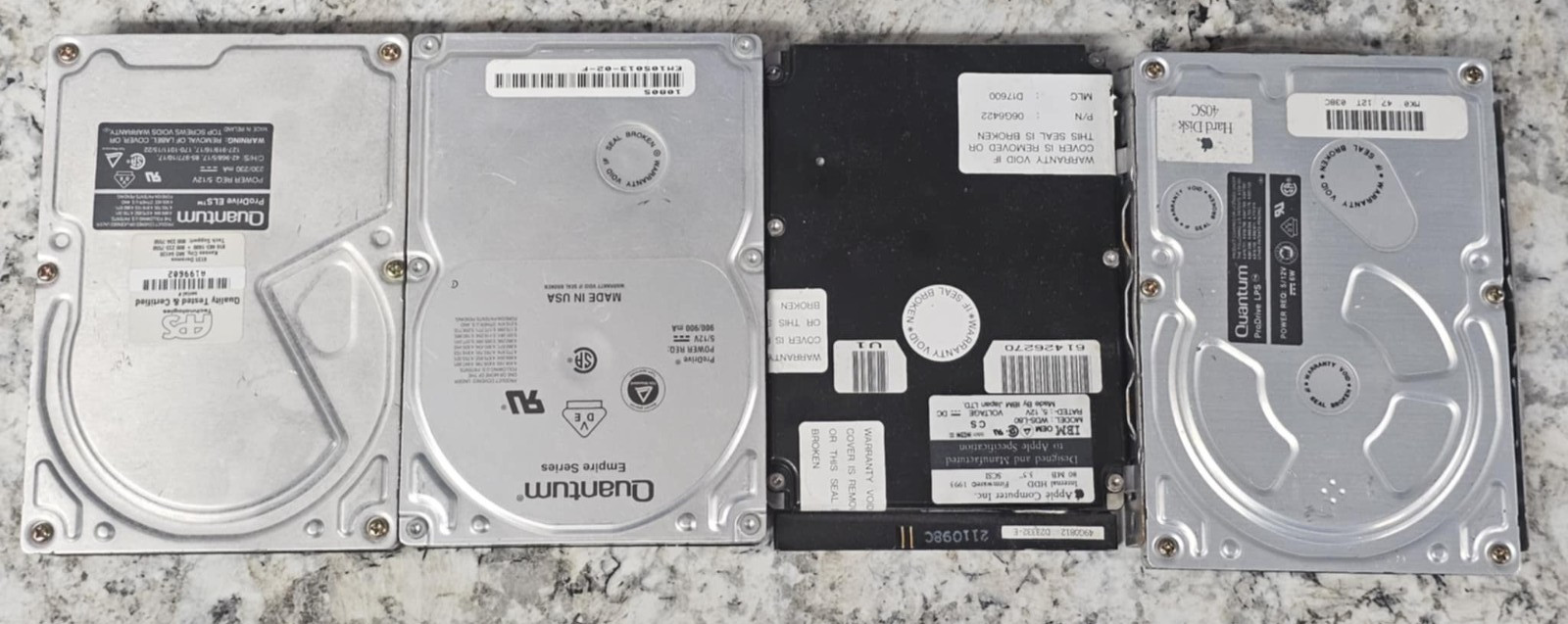4x SCSI Drive Lot Apple Quantum ProDrive LPS SCSI ProDrive ELS 80MB 40SC IBM