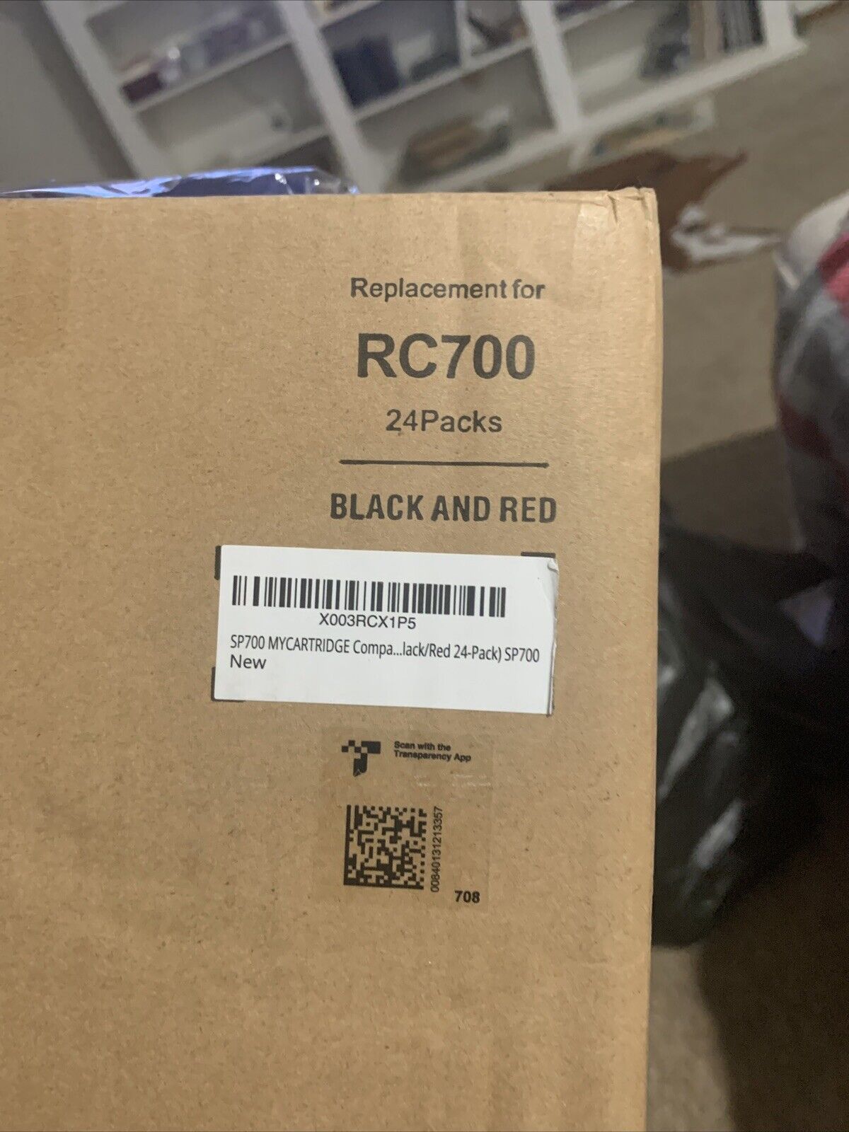 Bigger Ribbon Cartridge Replaces RC700 - Black / Red - SP700 Box of 24