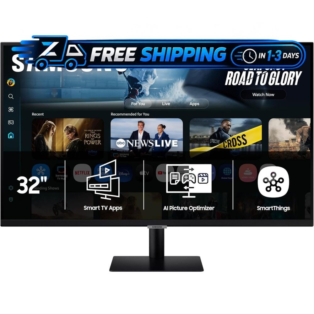Samsung 32-Inch M7 Series 4K UHD Smart Monitor LS32FM702UNXZA with AI Picture