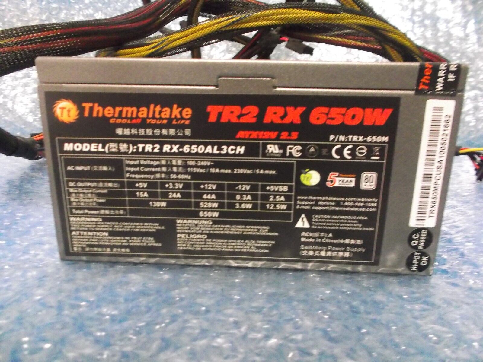 THERMALTAKE TR2 RX-650 ATX 12V 2.2 14cm Fan 650 POWER SUPPLY PSU