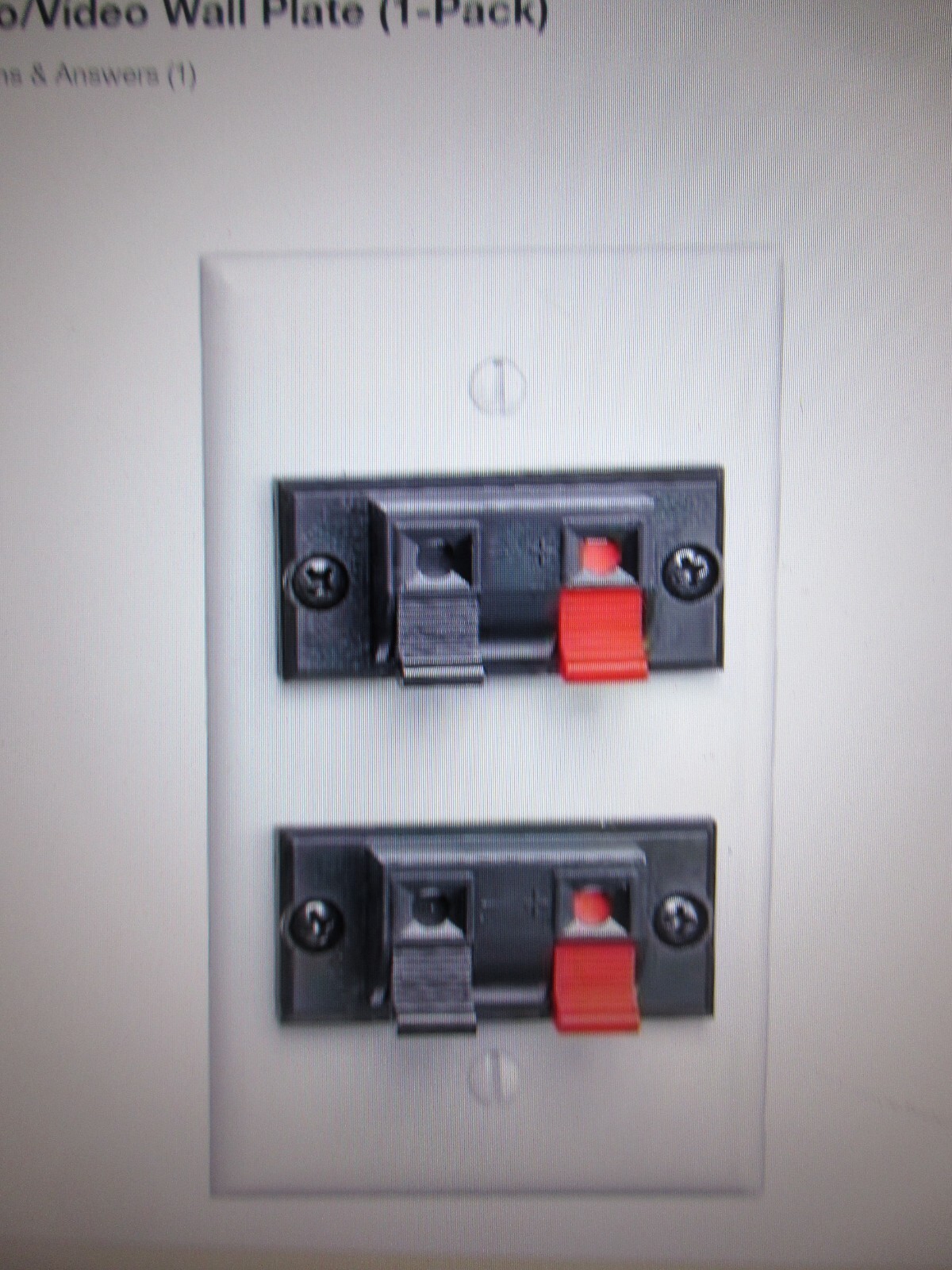Leviton White 1-Gang Audio/Video Wall Plate 2PK 40952-2PW
