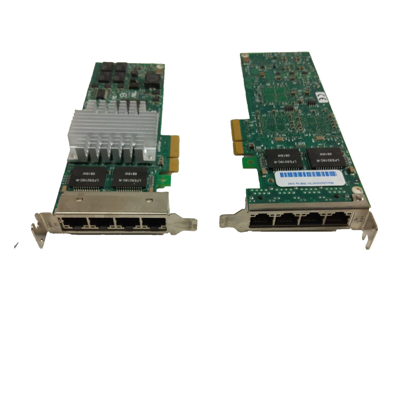 Lot of 2 IBM Intel Pro/1000 PT  Quad Port Server Adapter 39Y6138