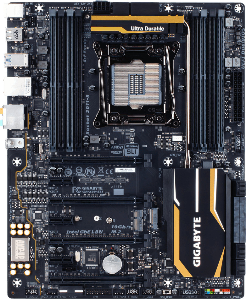 FOR Gigabyte GA-X99-SLI Motherboard 2011-3 DDR4 64GB Dual M.2 100% Test Work OK