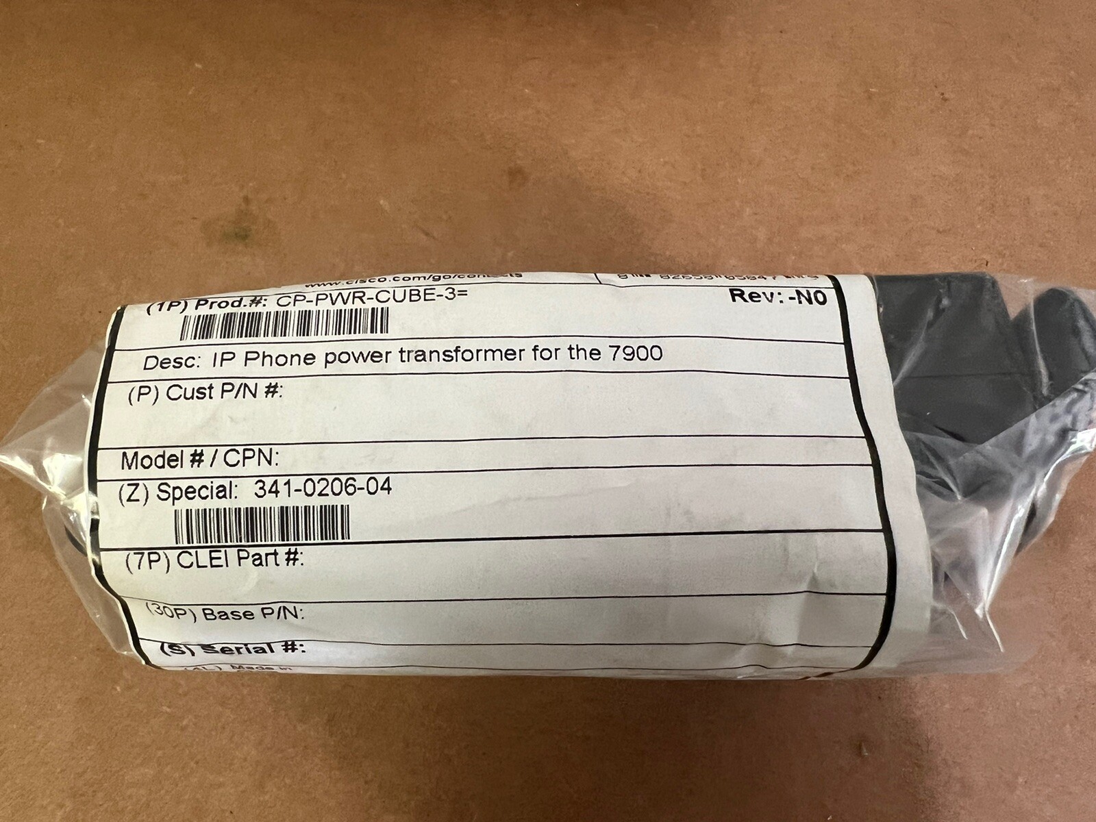 Cisco IP Phone Power Supply CP-PWR-CUBE-3 341-0206