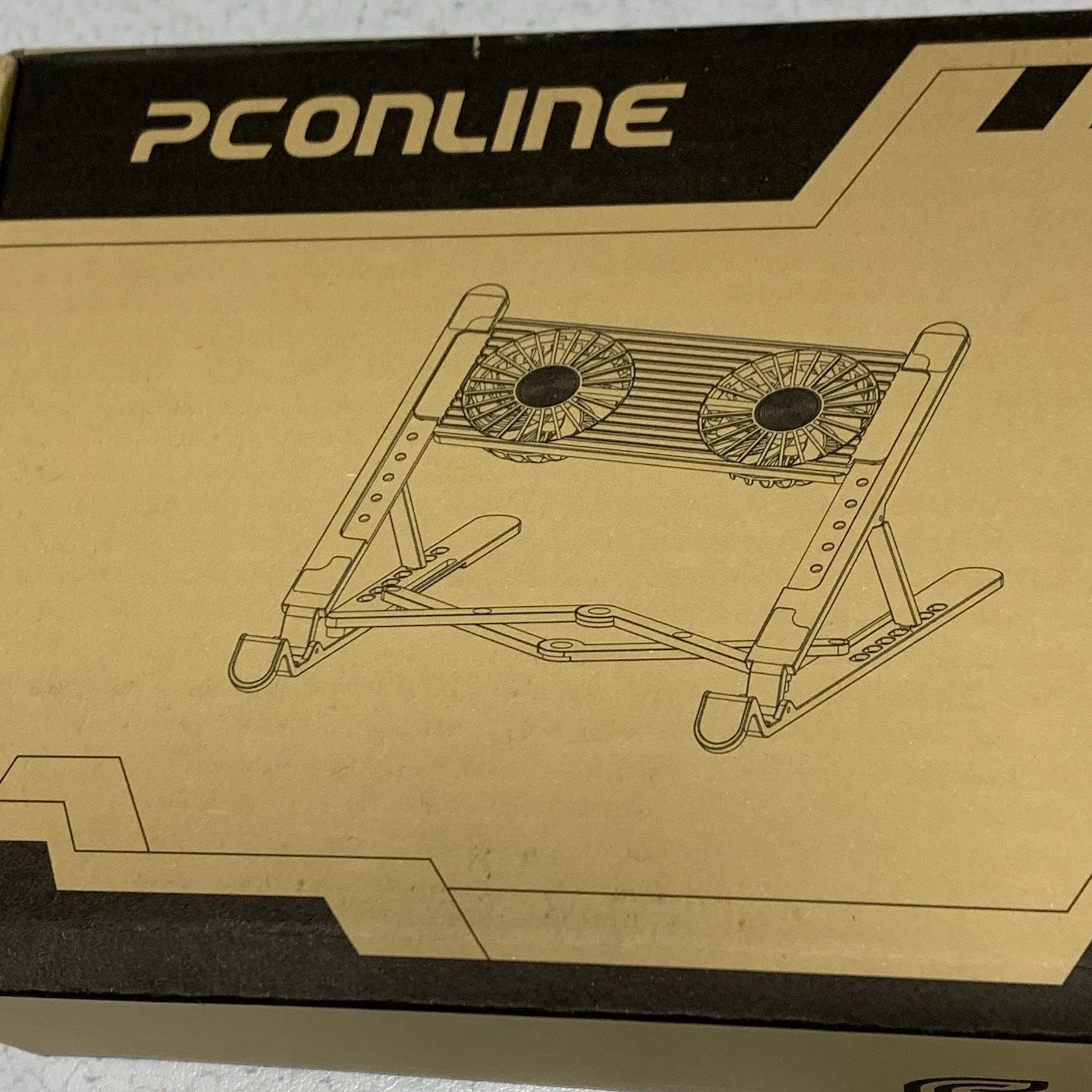 PCONLINE Notebook Folding Radiator for Cooling Laptops- Black, New