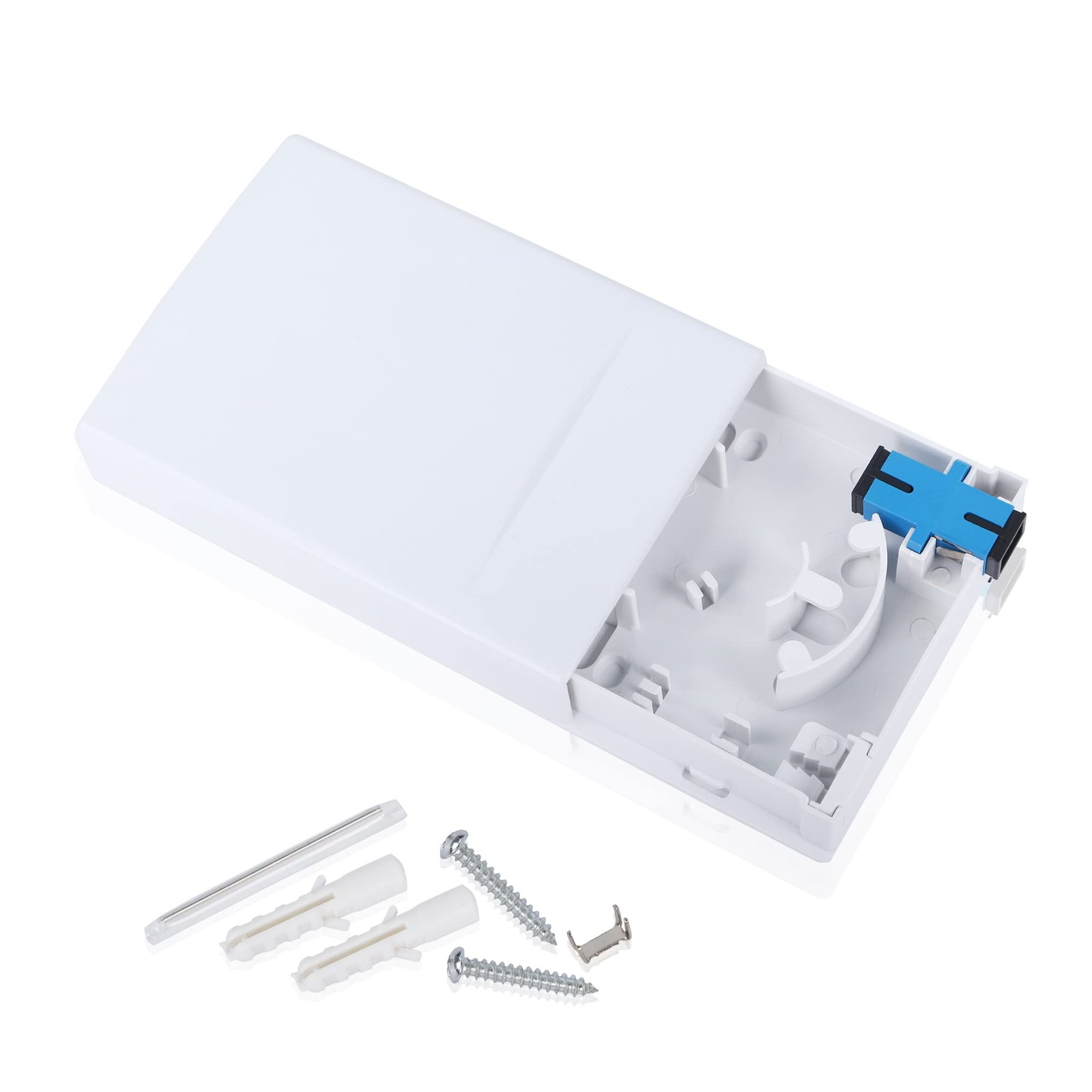 Fiber Optic Terminal Junction Box 2 Ports Fiber Panel Desktop Box for FTTH Op