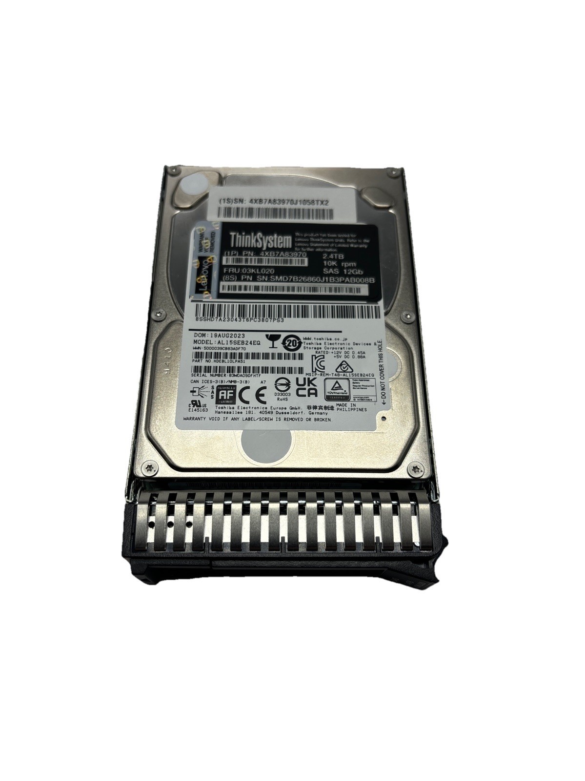 Lenovo 03KL020 2.4TB 10k SAS 2.5" Hard Drive w60