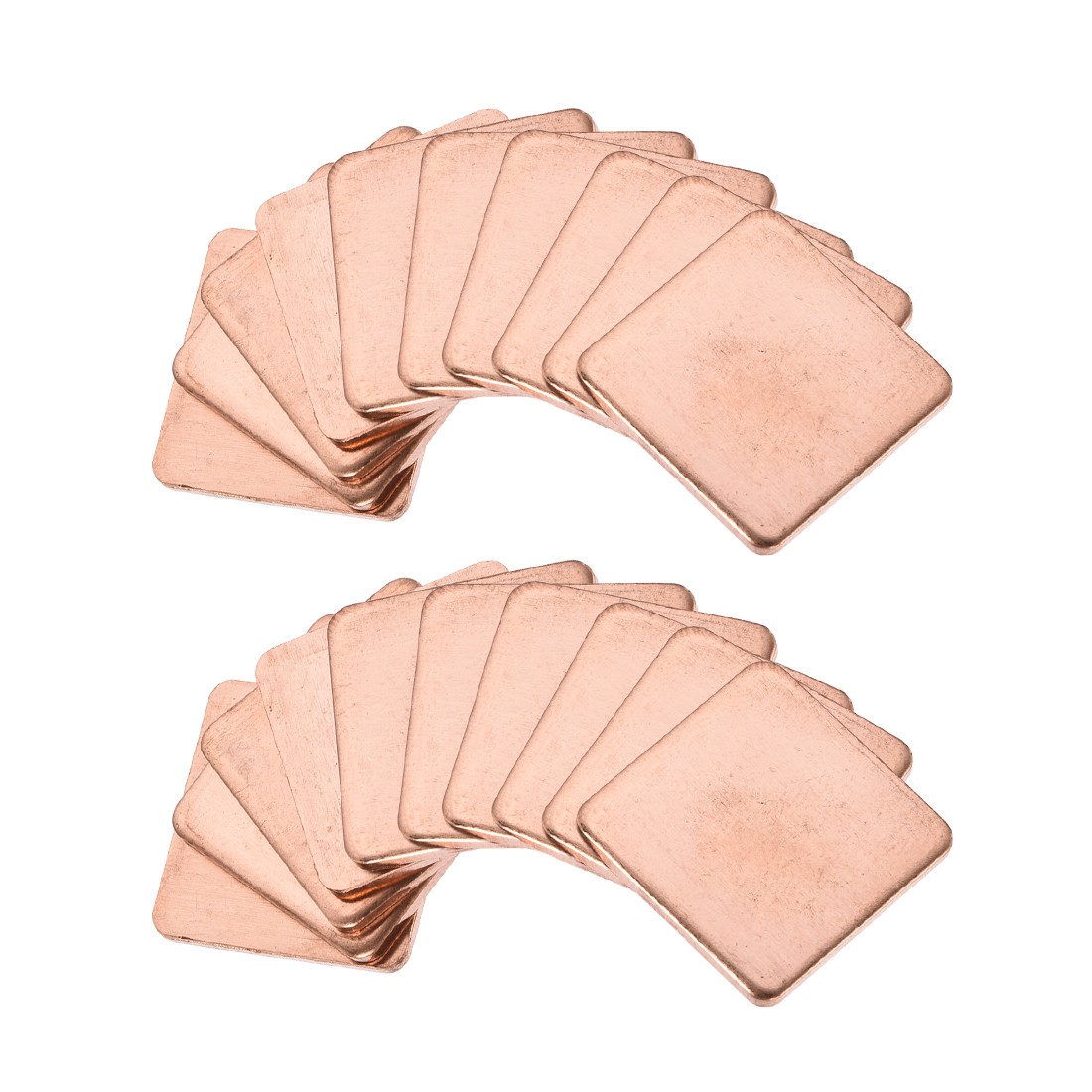 Flat IC Chipset Thermal Copper Heatsink for CPU GPU  20 x 20 x 1.5mm 20pcs