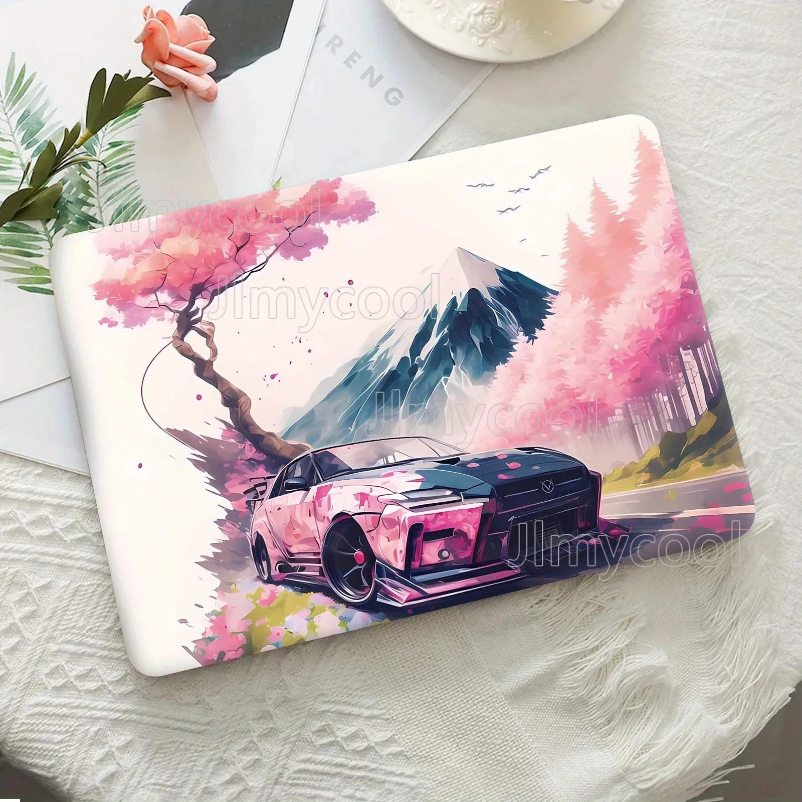 1 Set of 2 Pink Gradient Laptop Protective Stickers Suitable for 30.48-39.62 Cm