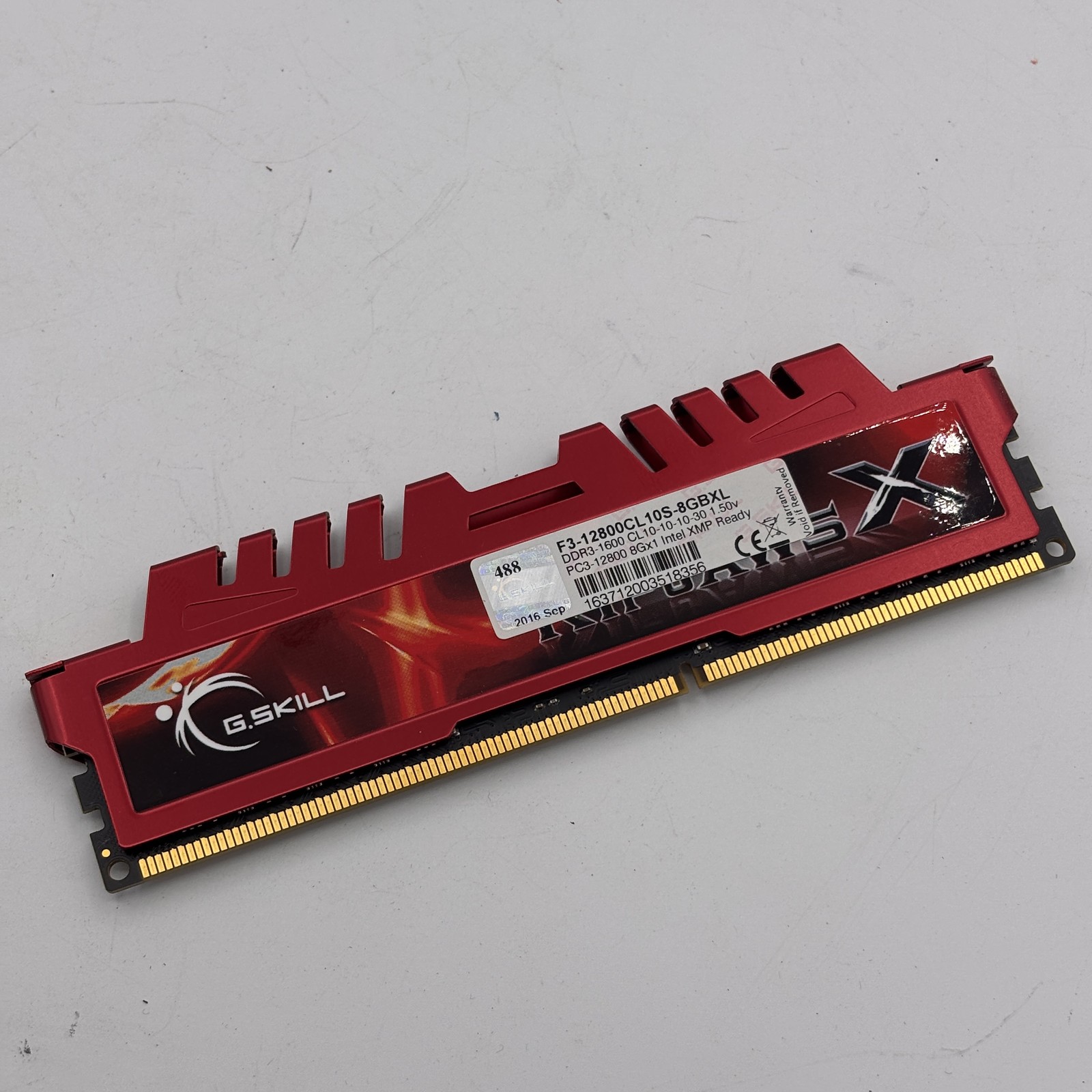 G.Skill Ripjaws X 8GB DDR3 1600MHz PC3-12800 CL10 Desktop RAM