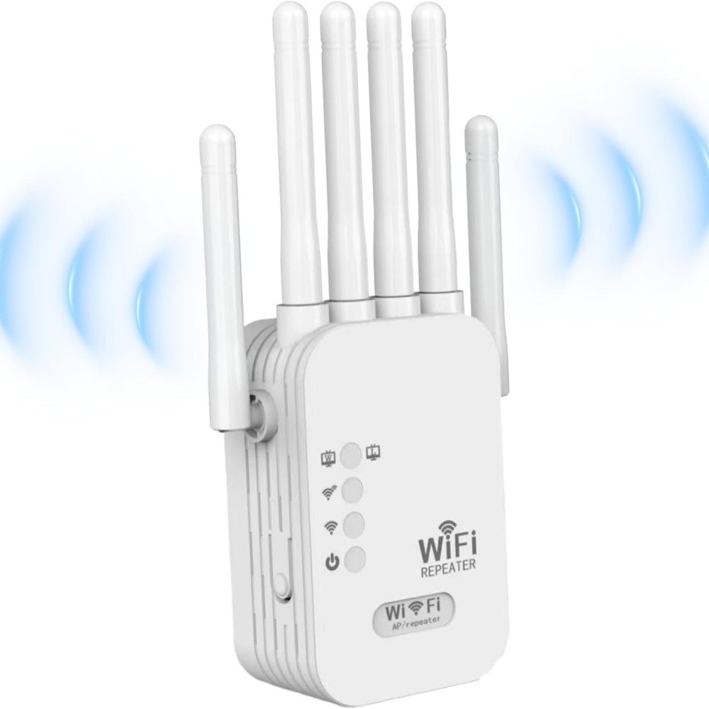 1200Mbps WiFi Extender – Dual Band 2.4G/5G Signal Booster w/ Ethernet