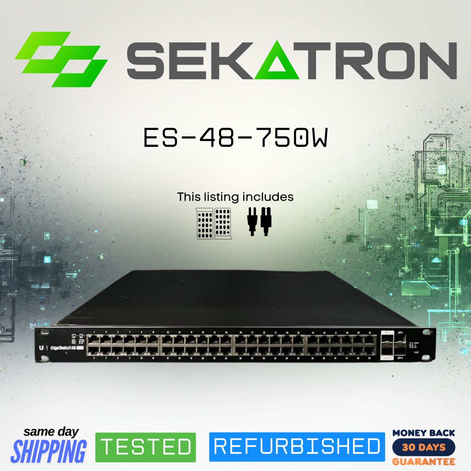 🔀 Ubiquiti ES-48-750W 48× Gigabit PoE+ • 750W • Managed Switch ⚡Fast Ship
