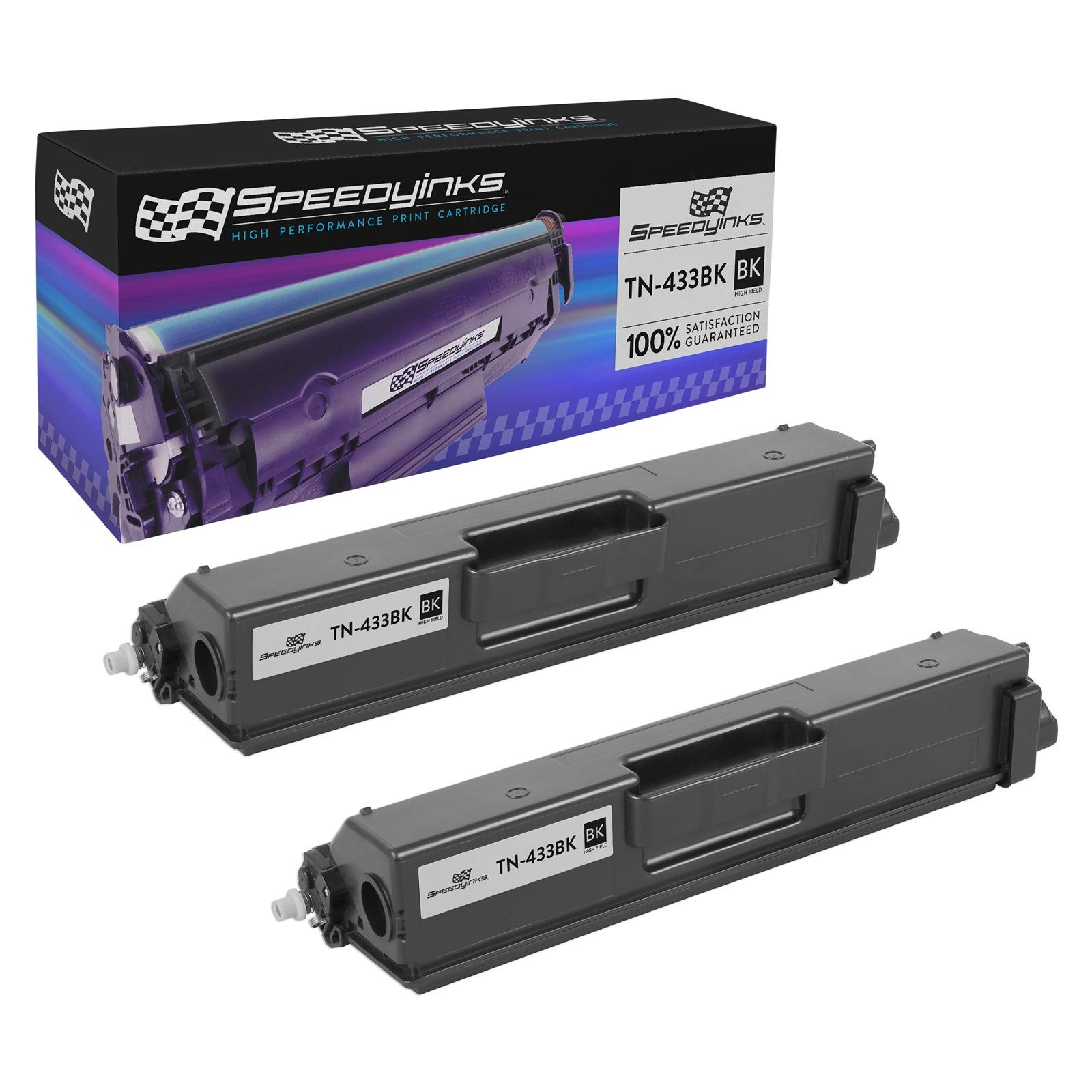SPEEDYINKS Compatible Toner Cartridge Brother TN433BK High Yield Black 2PK