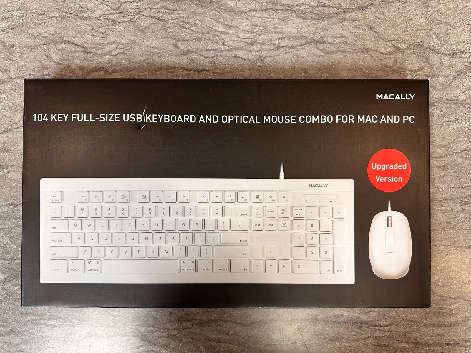 👉 Macally 104-Key USB Keyboard & Mouse Combo – Brand New – Mac & PC Compatible