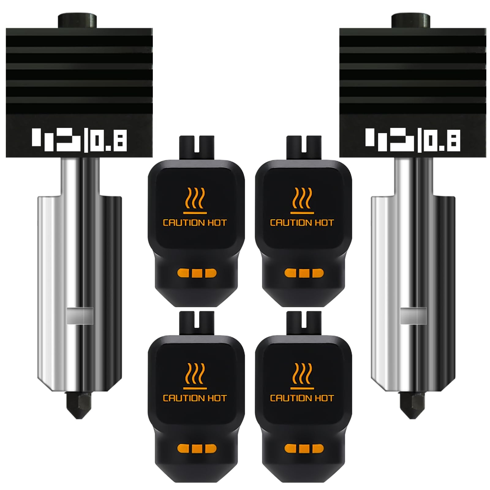 2PK 0.8mm Ultra-High-Speed Printing Hotend for Bambu Lab...