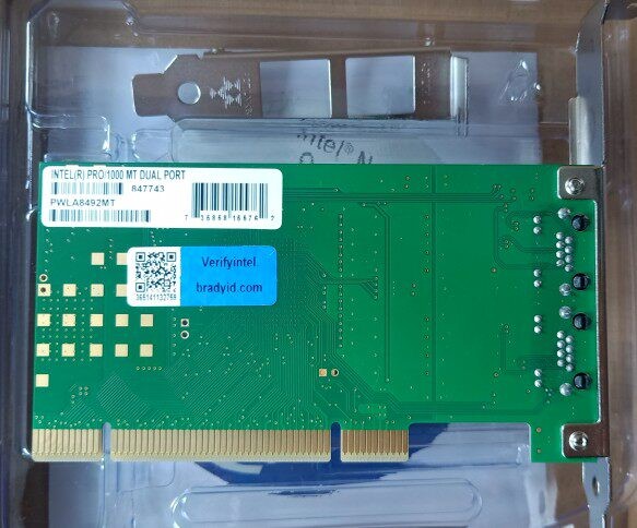 Pwla8492mt gigabit dual port network interface card intel 82546eb pci interface