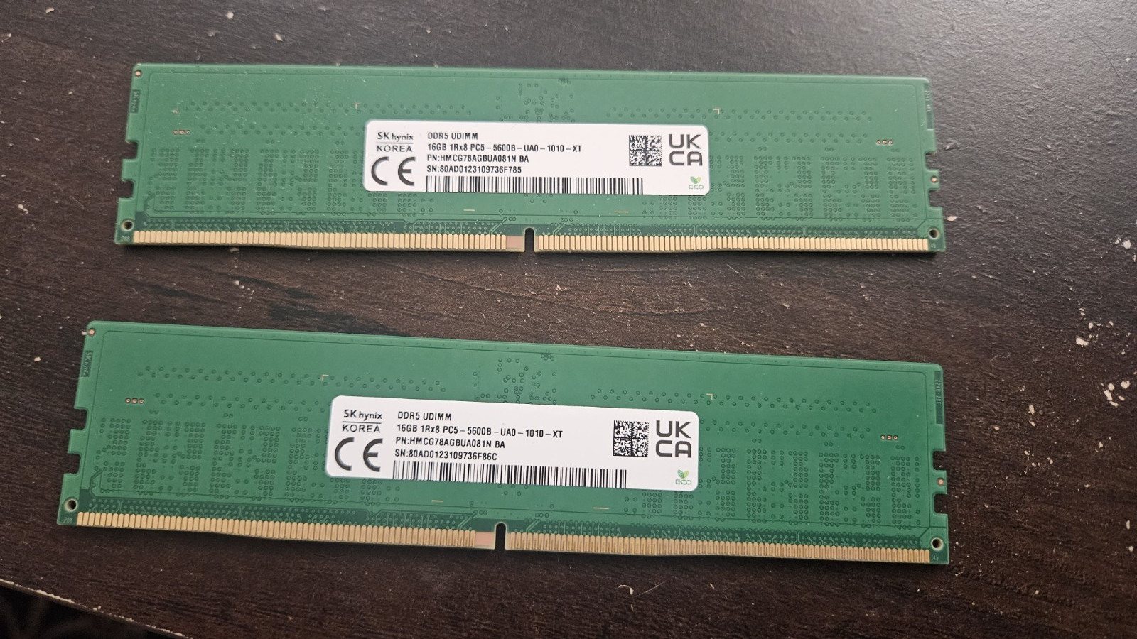 SK Hynix 32GB DDR5 Desktop Memory RAM 5600MHz 2x16GB UDIMM