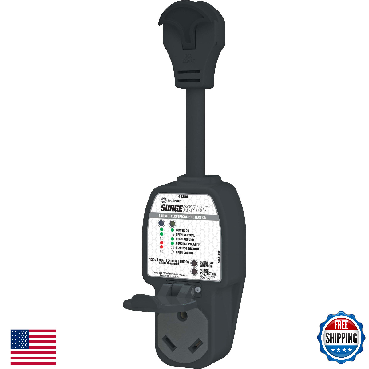 Southwire Surge Guard 30A Portable RV Surge Protector Enhanced Diagnostics