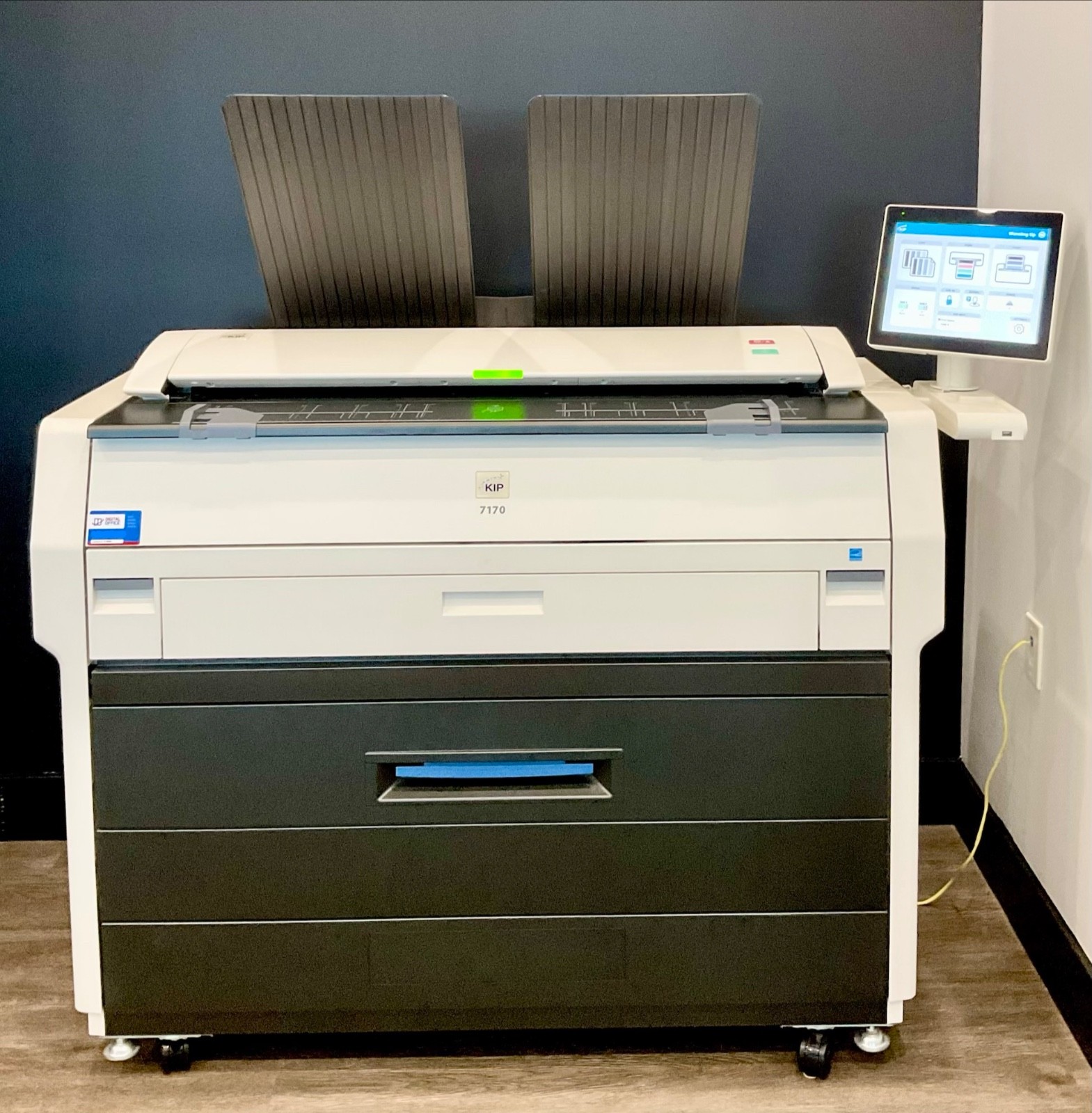 KIP 7170 36" Wide Format Plotter MFP Laser Printer Scanner 2-Roll + 3 Rolls