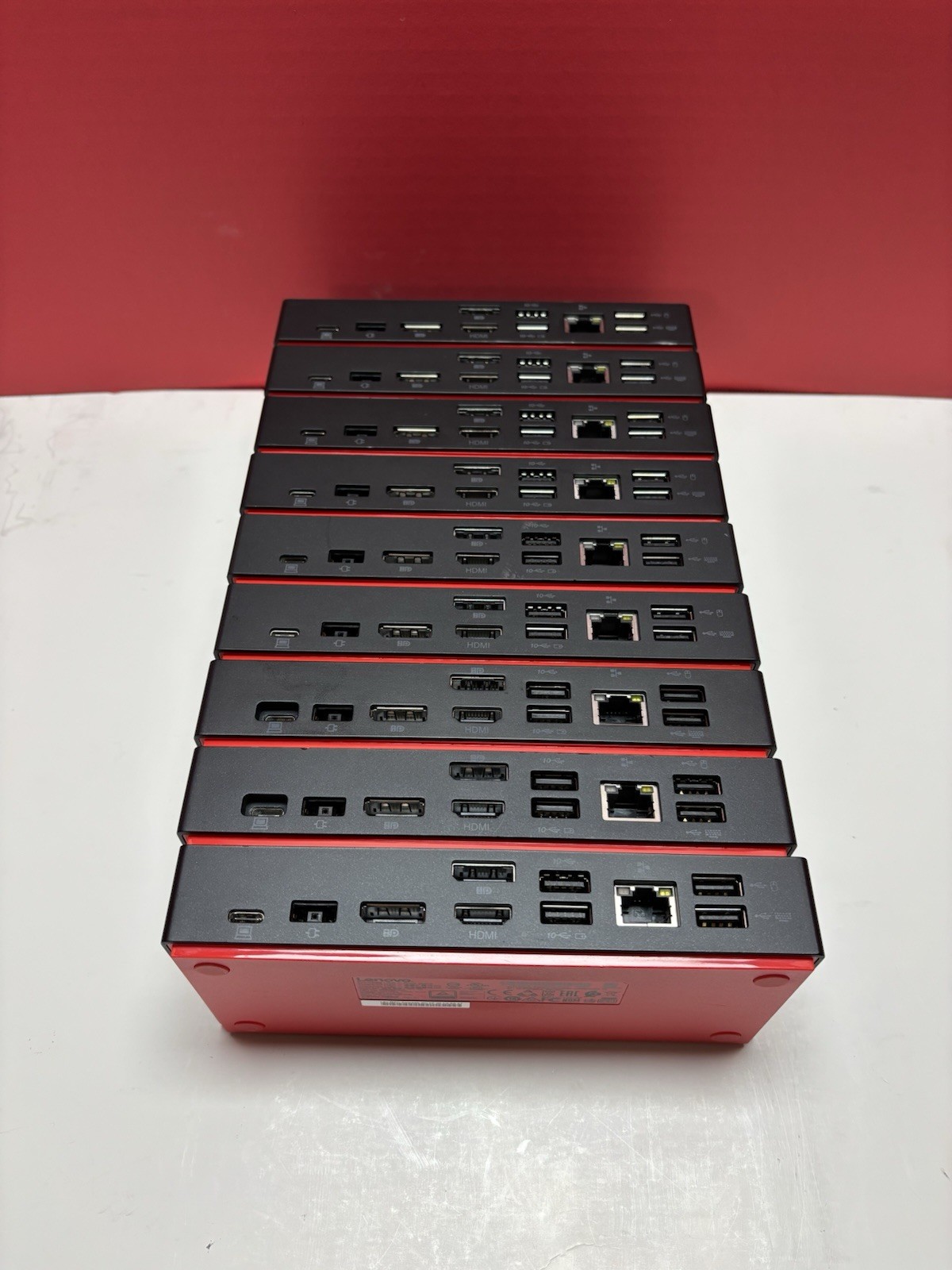 lot of 9 Lenovo ThinkPad USB-C (7-LDC)(2-LDA-KP) G2 Docking Station 90w A/C