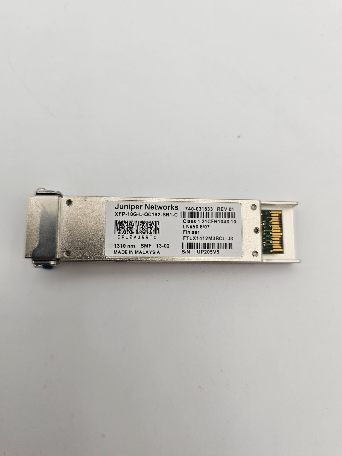 Juniper 740-031833 10GE and OC192 XFP SM 1310nm XFP-10G-L-OC192-SR1-C