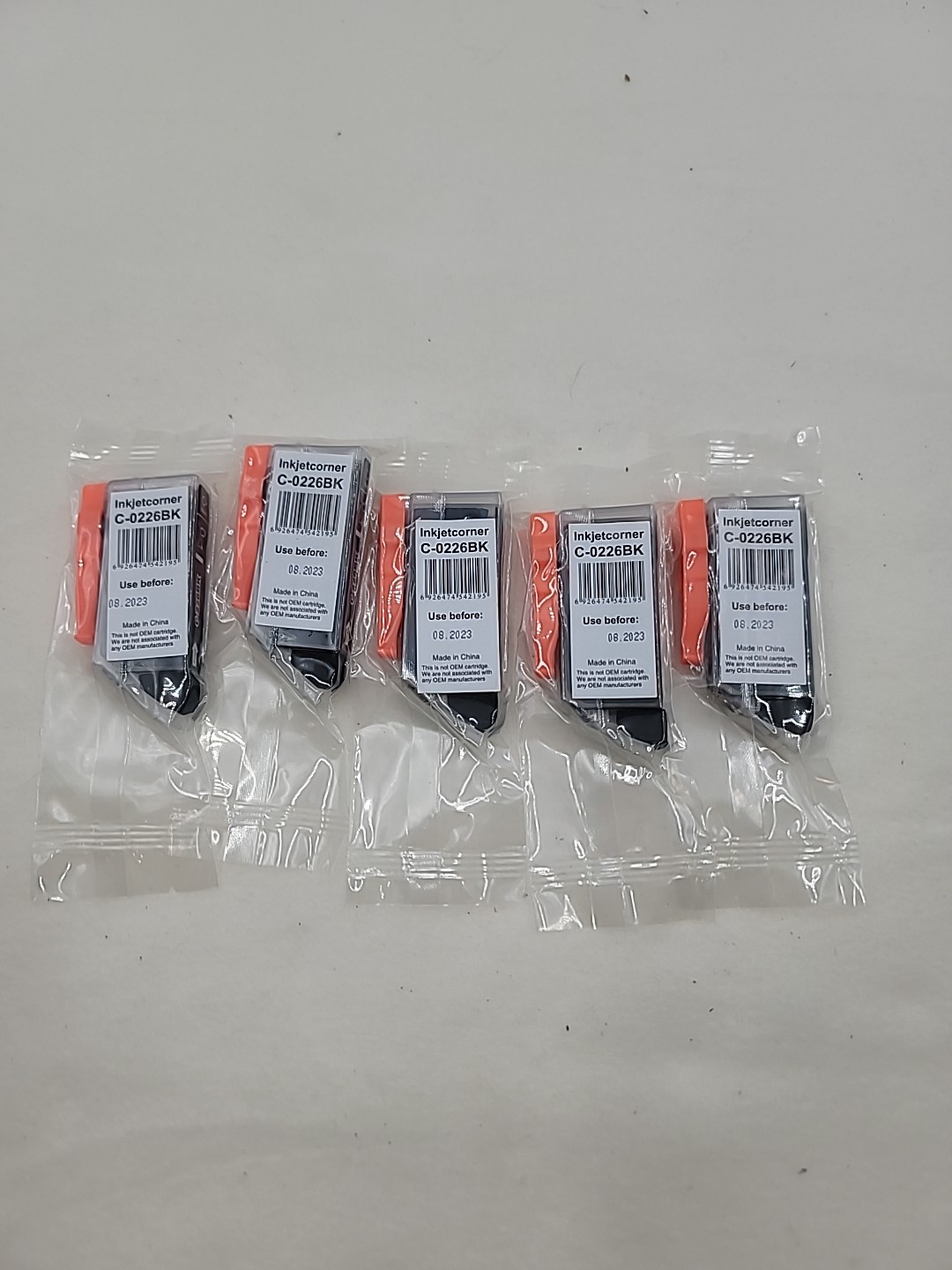 3 Inkjetcorner C-0226 BK Black Ink Cartridge Expires 8/2023 New In Unopened Pack