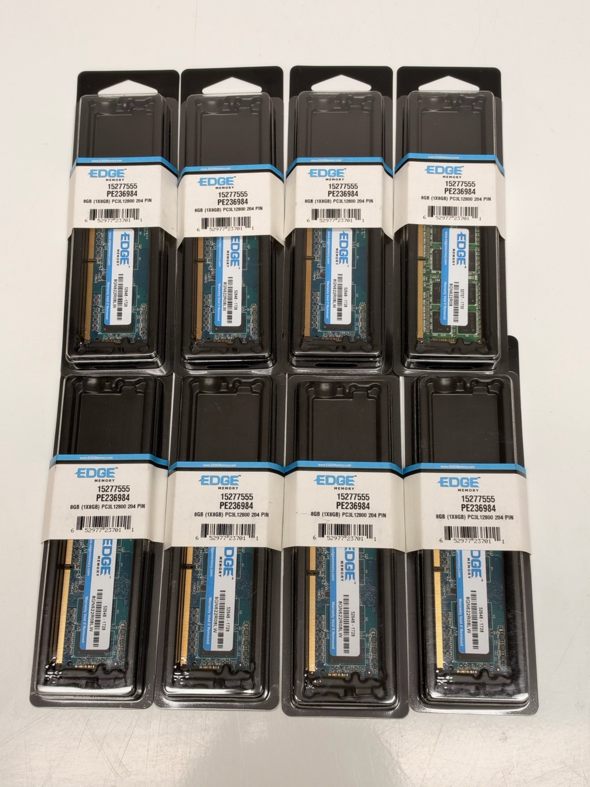 Lot of 8 EDGE PE238984 PC3L12800 8GB 204pin. DDR3 SDRAM Memory Module