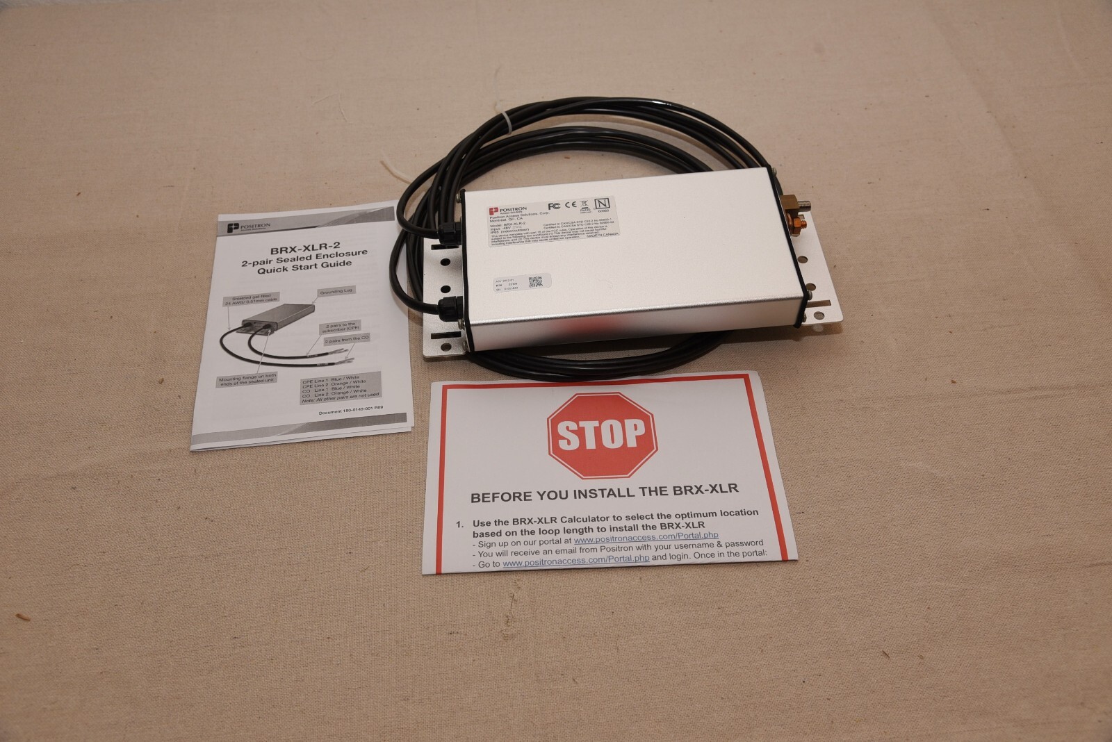 Positron BRX-XLR-2 two-pair module with primary protection enclosed in IP65 encl