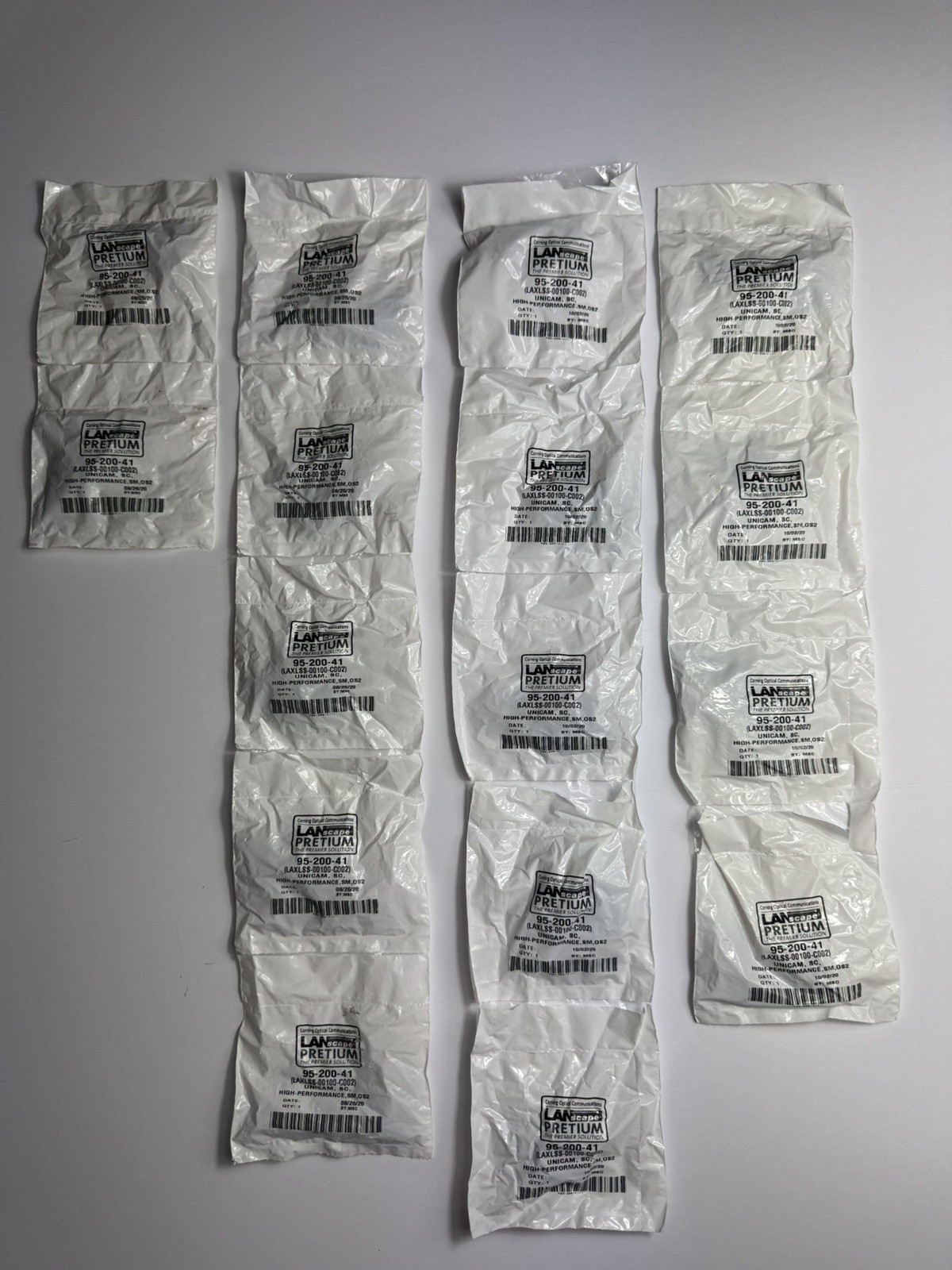  (16pieces)  Corning 95-200-41 Unicam Connector SC Singlemode/SM OS2 