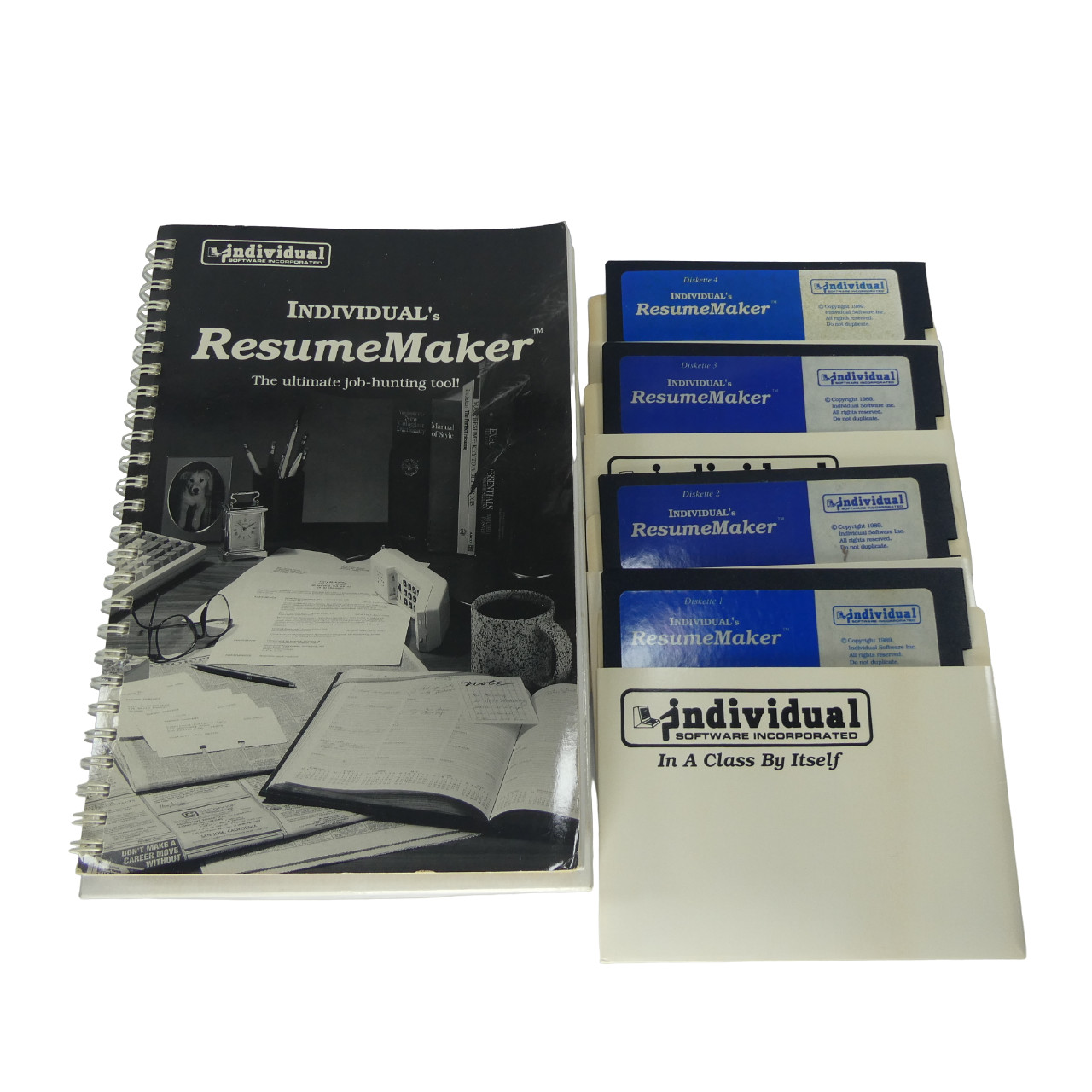 Vintage 1989 Individual Resume Maker With Career Planning 4 Floppy Discs IBM 