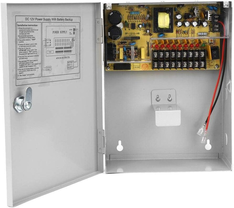 UPS PWM 12V 10A Power Supply Control Vertical Installation for Door Access