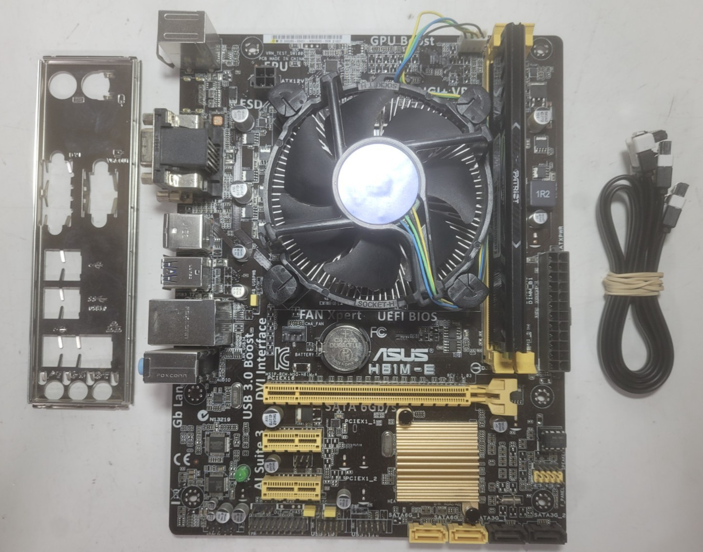 ASUS H81M-E Motherboard Core I3-4160 4GB RAM, IO Shield # 2239