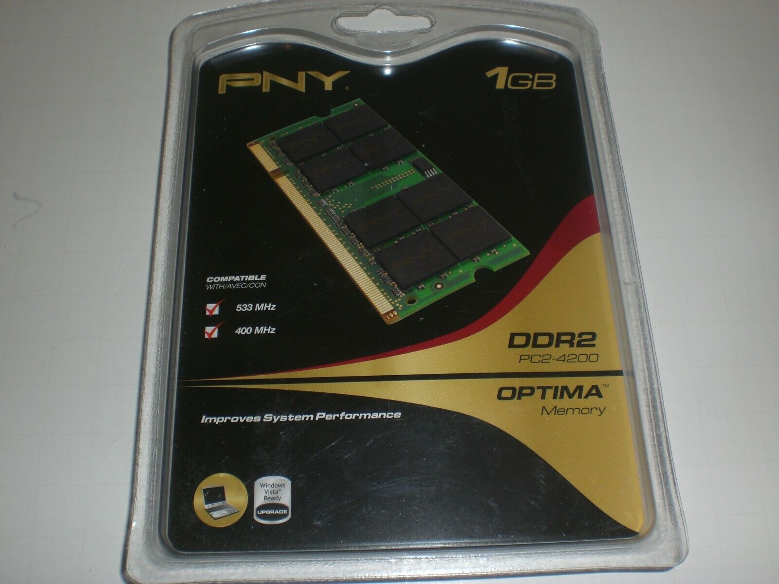 PNY 1 GB DDR2 PC2-4200 OPTIMA MEMORY