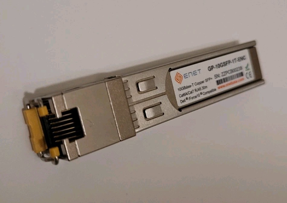 10Gig ENET GP-10GSFP-1T-ENC Dell / Force10 Compat 10Gb BASE-T Copper SFP+ Module