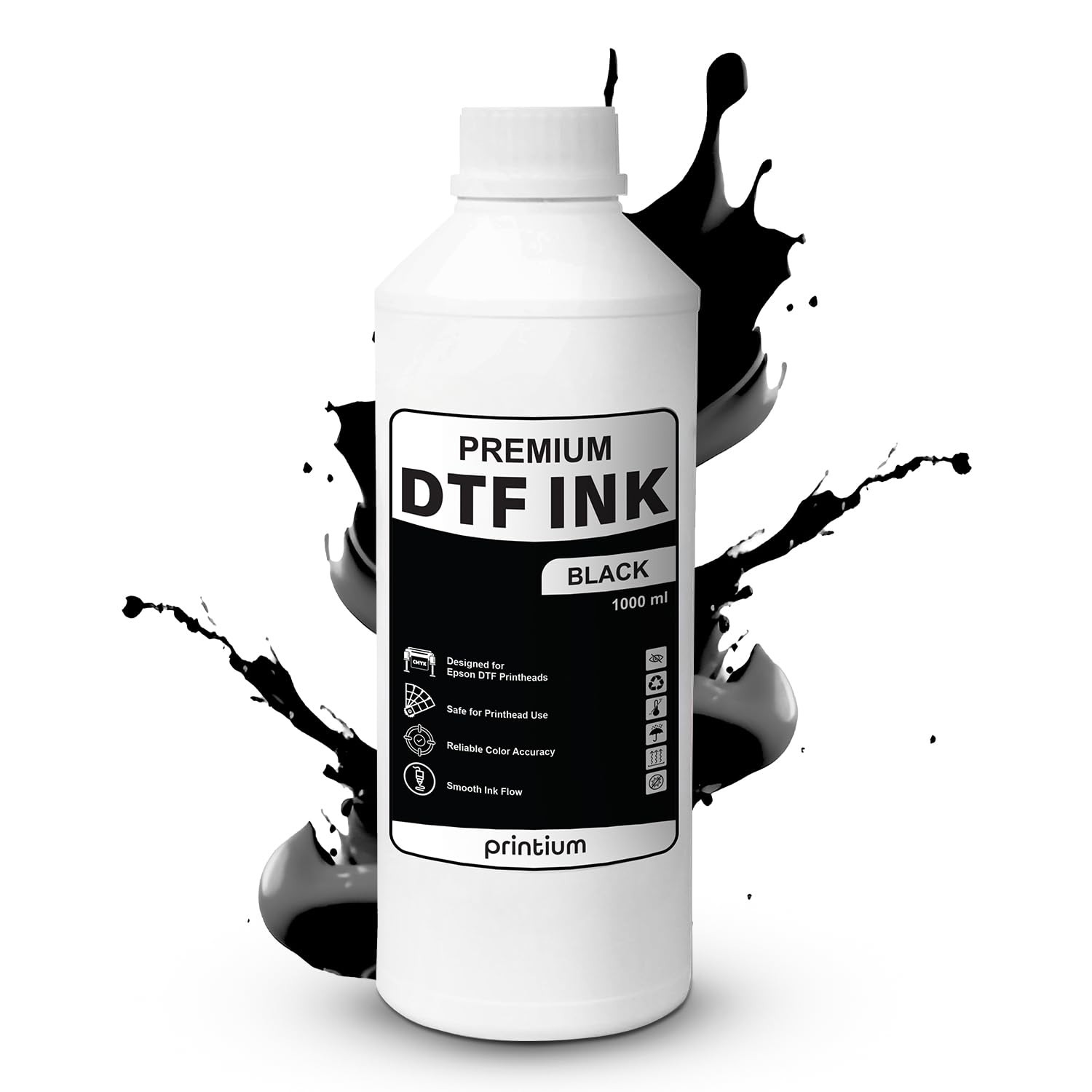 DTF Ink Black 1000ML – Premium Heat Transfer Ink for PET Film Printing – for ...