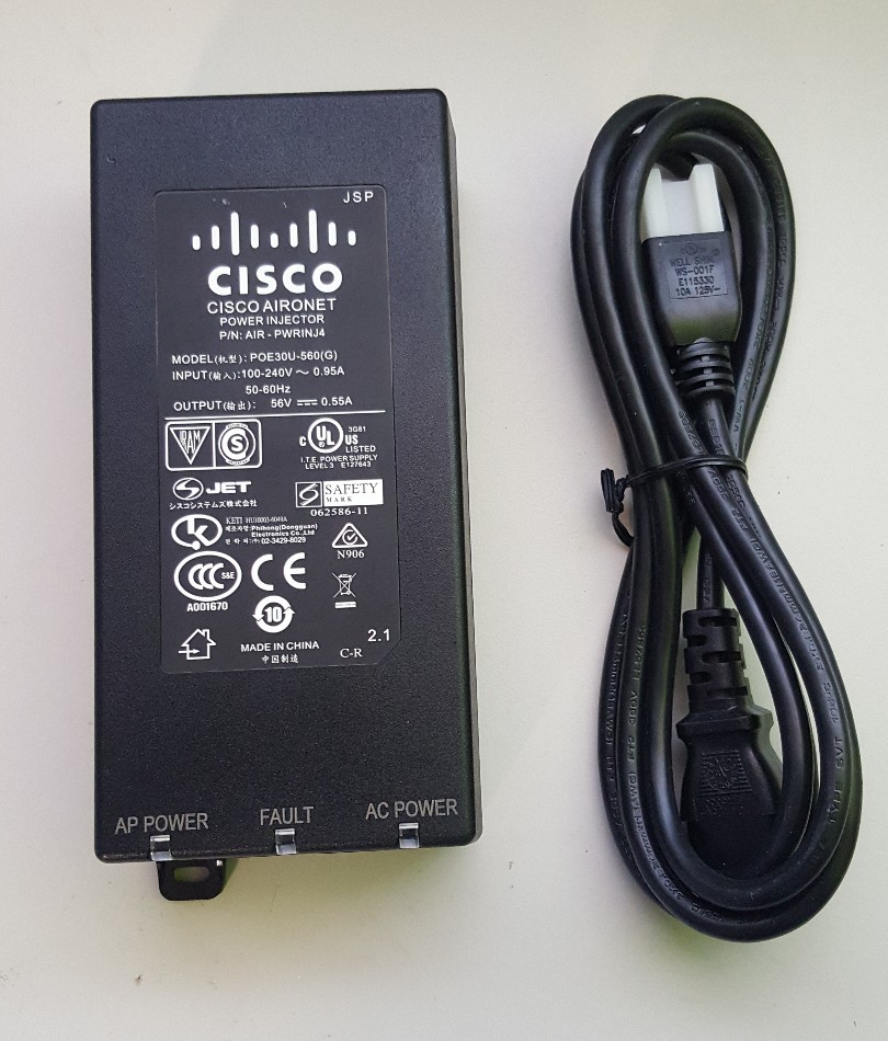Cisco Aironet AIR-PWRINJ4 POE30U-560(G) Power Injector for Cisco Accesspoints 