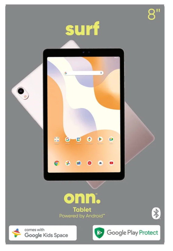 onn. 8" Tablet [2024 Model] 3GB 32GB [1280 x 800] Android 14 [Pearl]- New Sealed