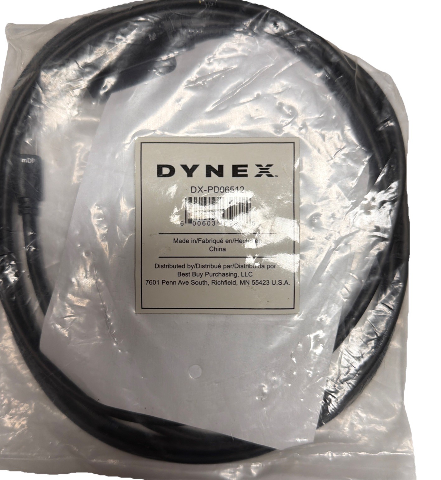 Dynex- 6' Mini DisplayPort-to-HDMI Cable - Black Model NumberDX-PD06512