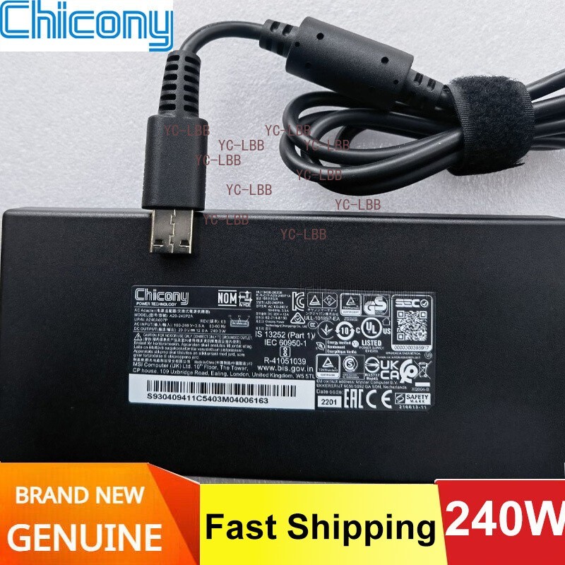 Original Chicony A20-240P2A A240A007P 20V AC Adapter Laptop Power Supply Charger