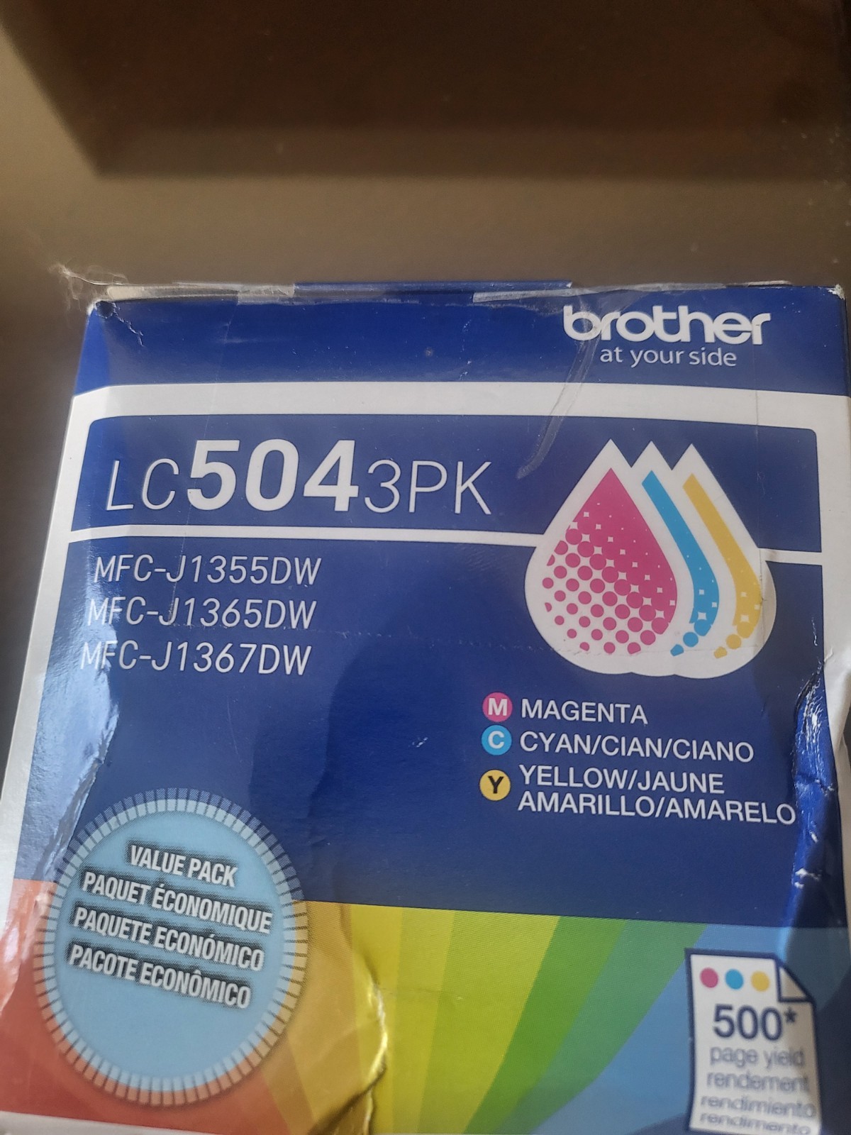 Brother LC5043PK 3-Pack Standard Yield Cyan, Magenta, Yellow Ink Cartridge for