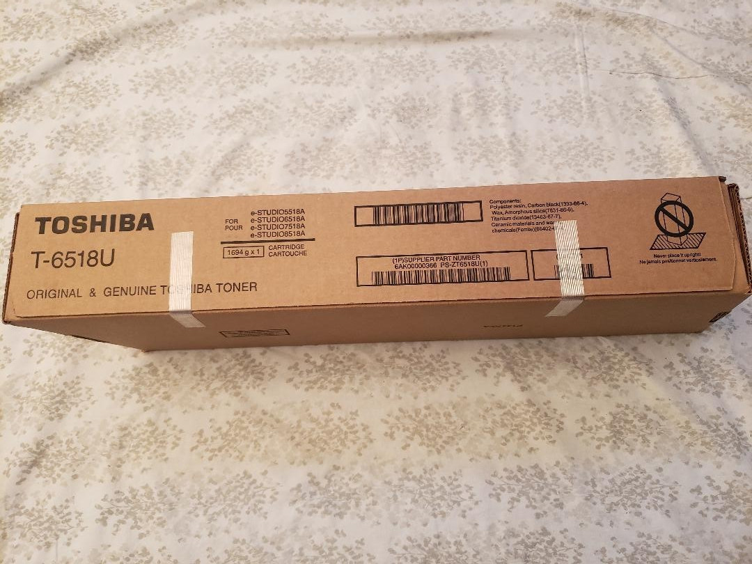 GENUINE TOSHIBA T-6518U BLACK TONER for eStudio 5518A 6518A 7518A 8518A. NEW.