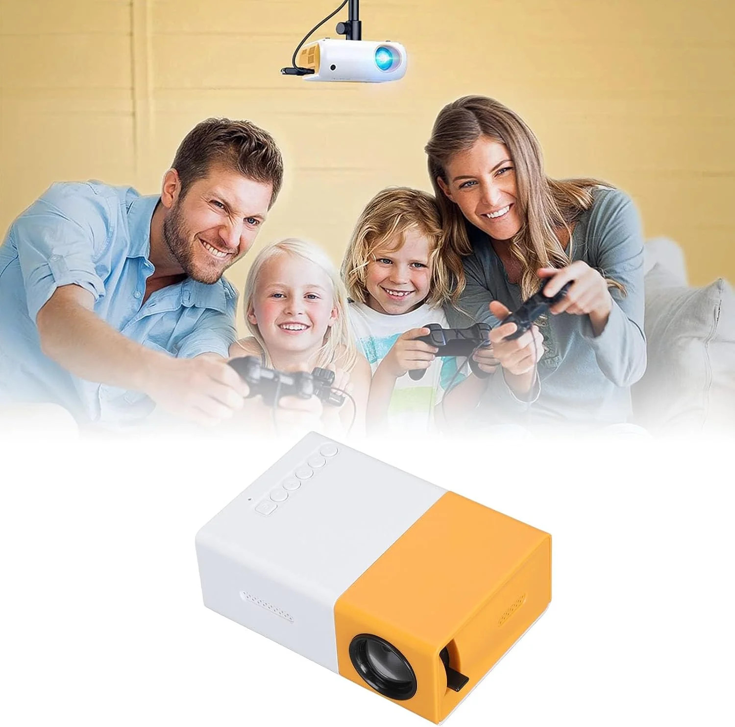 Mini Projector, 1080P Full HD Video Projector, Portable Outdoor Home Theater Mov