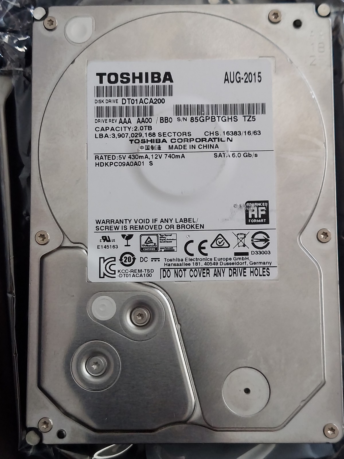 Tested GOOD Toshiba DT01ACA200 2TB SATA 7200 RPM 3.5" HDD Hard Disk Drive
