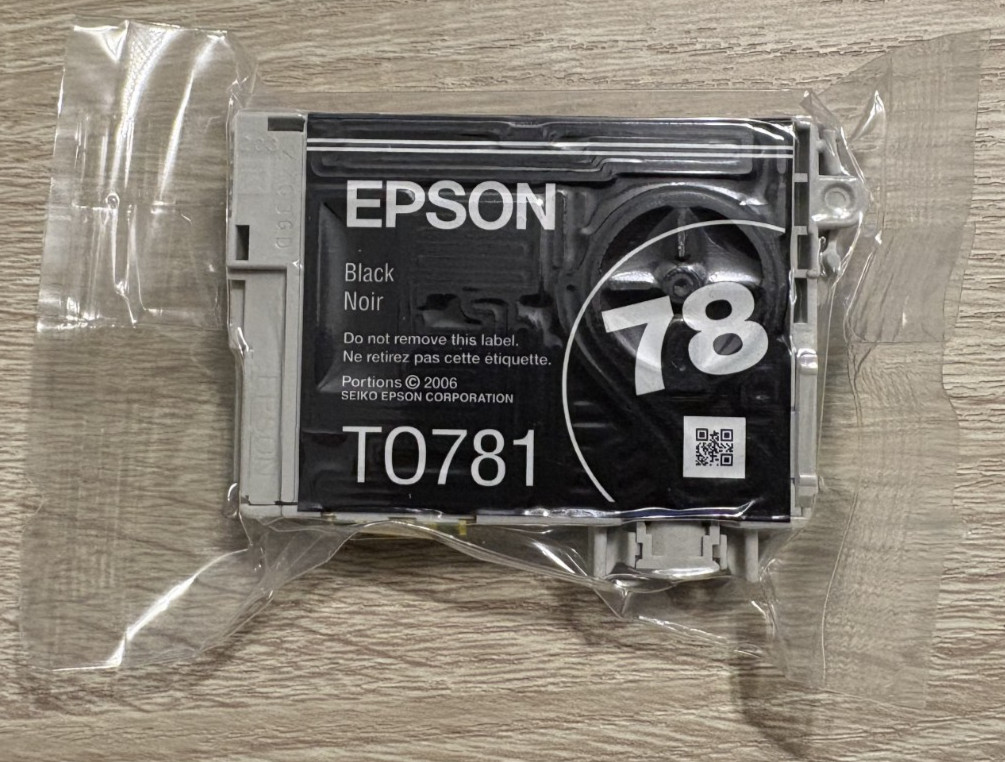 Genuine OEM Sealed Epson 78 Black Ink Cartridge - EXP. 02/2017